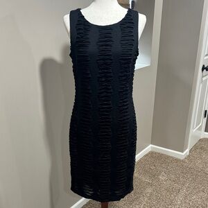 Frank Lyman Design Black Textured Mini Dress